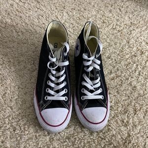 CONVERSE black wedge high tops